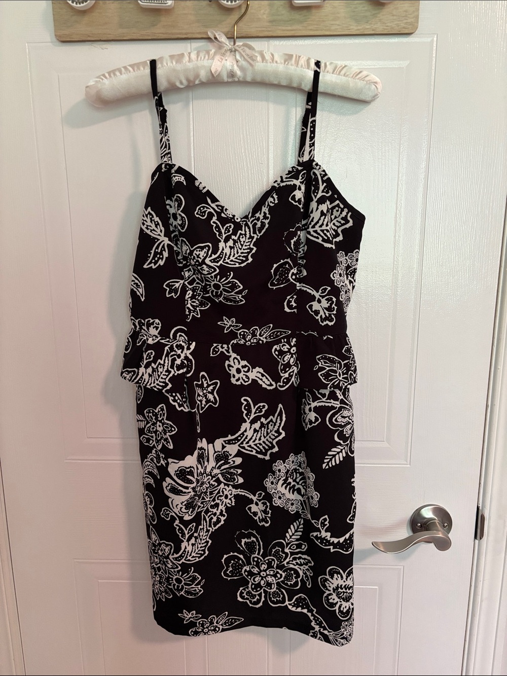 American Eagle Outfitters Black and White Floral Slip Dress